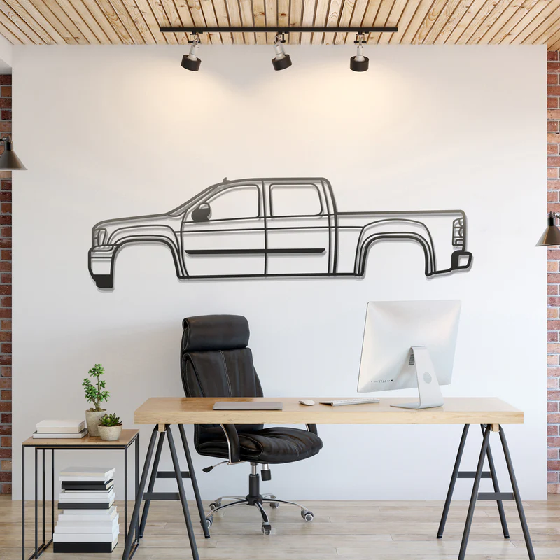 2013 Sierra 1500 3rd Gen Silhouette Wall Art