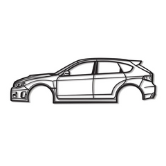 2013 WRX STI Hatchback Silhouette Wall Art