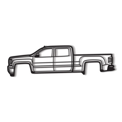 2014 Silverado 1500 3rd Gen Silhouette Wall Art