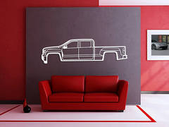 2014 Sierra 1500 4th Gen Silhouette Wall Art