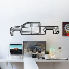 2014 Sierra 1500 4th Gen Silhouette Wall Art