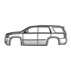 2015 Escalade 4th Gen Silhouette Wall Art