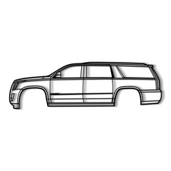 2015 Escalade ESV 4th Gen Silhouette Wall Art