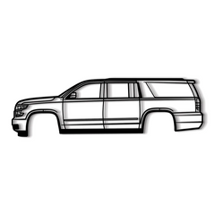 2015 Suburban 11th Gen Silhouette Wall Art