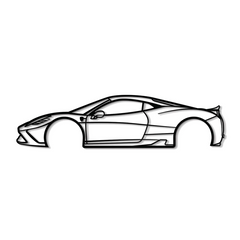 2015 458 Speciale Silhouette Wall Art