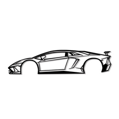 2017 Aventador SV Silhouette Wall Art