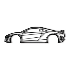 2019 NSX Silhouette Wall Art