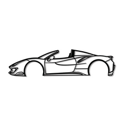 2019 488 Pista Spider Silhouette Wall Art