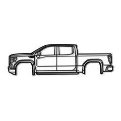 2019 Denali Sierra Silhouette Wall Art