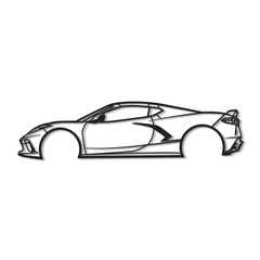 2020 Corvette Silhouette Wall Art