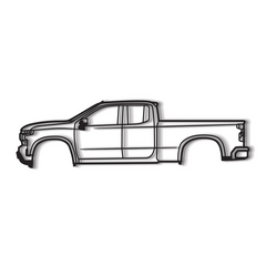 2020 Silverado 2500HD 4th Gen Silhouette Wall Art