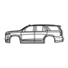 2021 Escalade 5th Gen Silhouette Wall Art