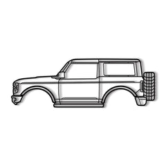 2021 Bronco 6th Gen Silhouette Wall Art