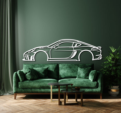 2020 Cayman 718 GT4RS Silhouette Wall Art