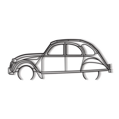 1966 2CV Silhouette Wall Art