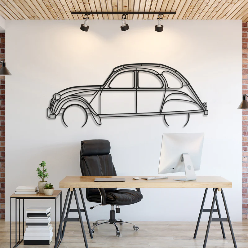 1966 2CV Silhouette Wall Art