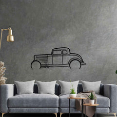 Highboy Coupe 1932 Detailed Silhouette Wall Art