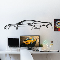 Corvette C8 Silhouette Wall Art