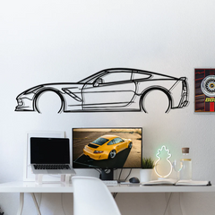 Corvette C7 Detailed Silhouette Wall Art