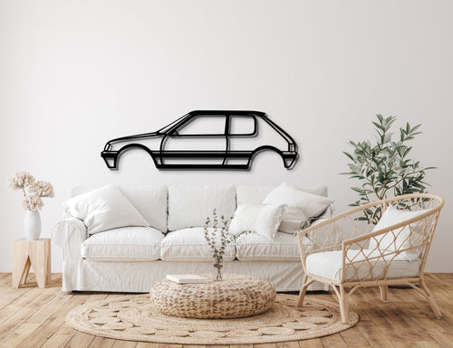 Peugeot 205 Silhouette Wall Art