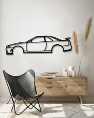 Nissan Skyline R34 Silhouette Wall Art