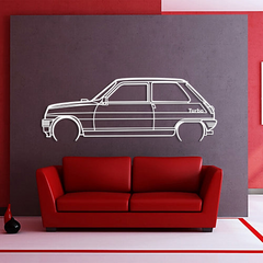 5 Alpine Turbo 1983 Detailed Silhouette Wall Art