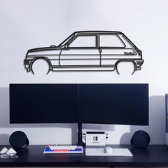 5 Alpine Turbo 1983 Detailed Silhouette Wall Art