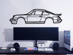 911 Turbo Model 930 Detailed Silhouette Wall Art