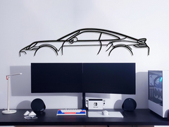 911 Turbo S Model 992 Silhouette Wall Art