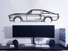 1967 Mustang Detailed Silhouette Wall Art