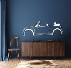 Mini Cooper R52 Silhouette Wall Art