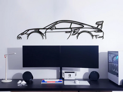 911 GT3 RS Model 991 Silhouette Wall Art