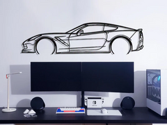 Corvette C7 Detailed Silhouette Wall Art