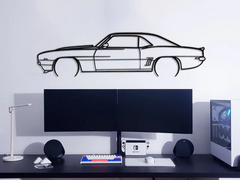 1969 Camaro Detailed Silhouette Wall Art