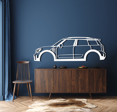 Mini Cooper F60 Countryman Silhouette Wall Art