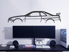 Nissan Skyline GT-R R34 Silhouette Wall Art