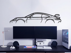 911 GT3 Model 992 Silhouette Wall Art