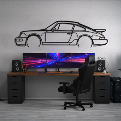 911 Turbo Model 964 Detailed Silhouette Wall Art