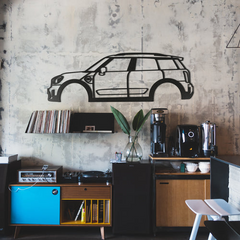 Mini Cooper F60 Countryman Silhouette Wall Art