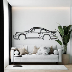 911 Turbo Model 964 Detailed Silhouette Wall Art