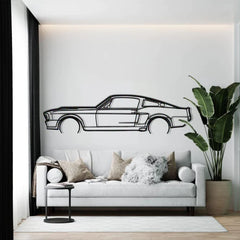 1967 Mustang Detailed Silhouette Wall Art