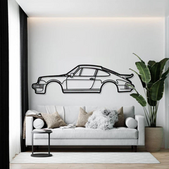 911 Turbo Model 930 Detailed Silhouette Wall Art