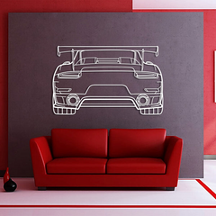 911 GT2 RS Model 991 Back Silhouette Wall Art