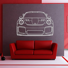 911 GT2 RS Model 991 Front Silhouette Wall Art