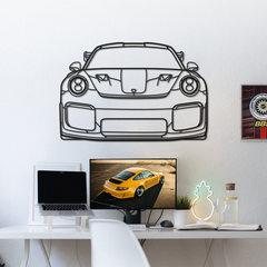 911 GT2 RS Model 991 Front Silhouette Wall Art