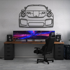 911 GT2 RS Model 991 Front Silhouette Wall Art