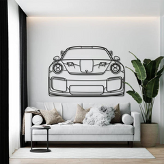 911 GT2 RS Model 991 Front Silhouette Wall Art