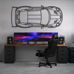 911 GT2 RS Model 991 TOP Silhouette Wall Art