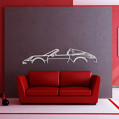 911 Targa Model 992 Classic Silhouette Wall Art