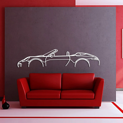 911 Model 991 Cabriolet Classic Silhouette Wall Art